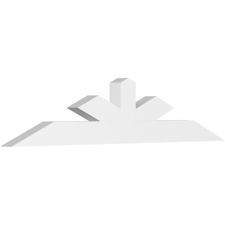 Ekena Millwork Saratoga Architectural Grade PVC Gable Bracket, 84"W x 17 1/2"H x 4"D x 6"F, 5/12 Pitch GBP084X18X0406SAR00